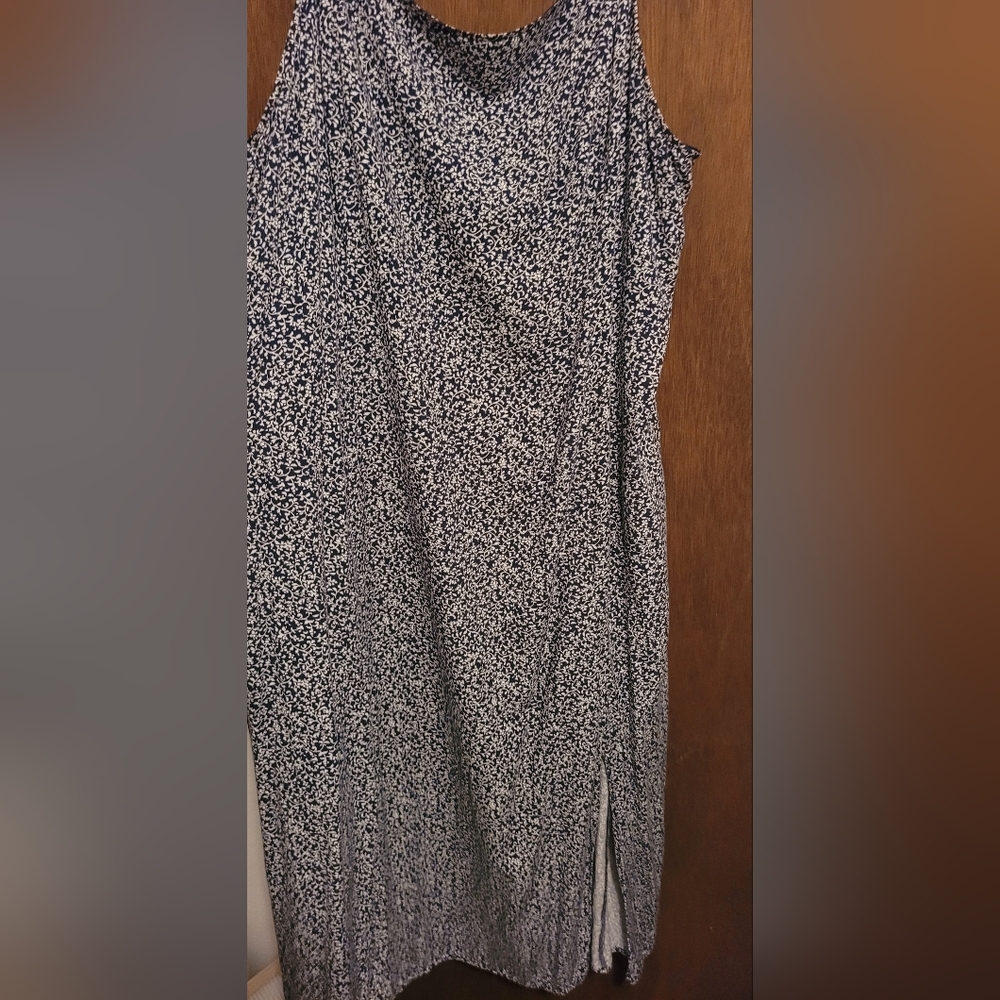 Old Navy Navy and White Patterned Dress